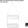 Umbra Flex Hanging Shower Caddy, Bathtub Shelf and Bathroom Organizer, White - Image 11