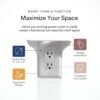 Storage Theory Power Perch Socket Outlet Shelf (1pk) - Smart Home Essentials Organizer for Bathroom, Bedroom, Kitchen, Apartment for Toothbrushes, Speakers, And Cell Phones. Easy Installation. - Image 3