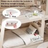 Bedside Shelf for Bed & Top Bunk- College Dorm Room Essentials, Clip On Nightstand Snack Organizer, Floating Bed Side Table Tray Shelfie，Cord Holder for Top Bunk Organizer Bedroom, - Image 5