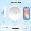 20X Magnifying Mirror with Light, Rechargeable 3 Colors Dimming Lighted Magnifying Mirror with 3 Suction Cups and 360° Stand, 6" Large Travel Tabletop Magnified Makeup Mirror with Tweezers & Scissors - Image 6