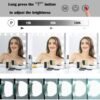 Beahome Makeup Mirror with Lights,10X Magnification,Large Hollywood Lighted Vanity Mirror with 15 Dimmable LED Bulbs,3 Color Mode,Touch Control,Tabletop or Wall-Mounted(23in), White - Image 4