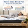 3 Inch Gel Memory Foam Mattress Topper King Size for Back Pain, Cooling Mattress Pad Bed Topper with Removable and Washable Bamboo Cover, CertiPUR-US & Oeko-Tex Certified – White - Image 6