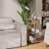 yamagahome End Table with Charging Station, 4-Tier Nightstand with Charger Station, Narrow Side Tables Living Room, Bedroom for Small Spaces, Small Bedside Table with USB Ports and Outlets, Beige - Image 4