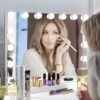Beahome Makeup Mirror with Lights,10X Magnification,Large Hollywood Lighted Vanity Mirror with 15 Dimmable LED Bulbs,3 Color Mode,Touch Control,Tabletop or Wall-Mounted(23in), White - Image 7
