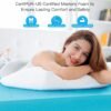 2 Inch Mattress Topper, Airensky Gel Memory Foam Mattress Topper Queen Size, Cooling Gel Infused Foam Mattress Topper, Single Bed Topper, CertiPUR-US Certified 60” x 80” - Image 3