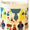 Baby Laundry Hamper,kids laundry Basket,Waterproof Storage Bin for Bedroom,Clothes Organizer Basket,Toys Box,Room Decor Size:12" L X 12" W X 16" H - Image 2