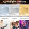 31.5"x 23.6" Vanity Mirror Makeup Mirror with Lights,10X Large Hollywood Lighted Vanity Mirror with 24 Dimmable LED Bulbs,3 Color Modes,Touch Control for Bedroom,Tabletop or Wall-Mounted,White - Image 3