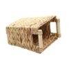 Woven Water Hyacinth Storage Basket Wastebasket Straw Storage Basket Decorative Storage Basket with Wood Handles for Kitchen, Home, Office, Craft, Laundry, Utility Room - Image 5