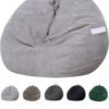Stuffed Animal Storage Bean Bag Chair Cover (No Filler) for Kids and Adults.Soft Premium Corduroy Stuffable Beanbag for Organizing Children Plush Toys or Memory Foam Extra Large 300L (Grey) - Image 2