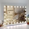 31.5"x 23.6" Vanity Mirror Makeup Mirror with Lights,10X Large Hollywood Lighted Vanity Mirror with 24 Dimmable LED Bulbs,3 Color Modes,Touch Control for Bedroom,Tabletop or Wall-Mounted,White - Image 2