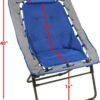 Zenithen Foldable Rectangular Air Mesh Indoor Outdoor Bungee Chair, Perfect for Dorm Rooms, Movie Nights, Bedrooms, Reading, Gaming, Journaling, Relaxing, Blue/Grey (Pack of 1) - Image 4