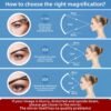 20X Magnifying Mirror with Light, Rechargeable 3 Colors Dimming Lighted Magnifying Mirror with 3 Suction Cups and 360° Stand, 6" Large Travel Tabletop Magnified Makeup Mirror with Tweezers & Scissors - Image 7