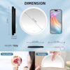 10X Magnifying Mirror with Light, 10x Magnifying Mirror with 3 Suction Cups, 3 Color Dimmable Lighted Makeup Magnifying Mirror, 6'' Travel Magnifying Mirror, 10x Magnification with Tweezers & Scissors - Image 5