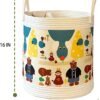 Baby Laundry Hamper,kids laundry Basket,Waterproof Storage Bin for Bedroom,Clothes Organizer Basket,Toys Box,Room Decor Size:12" L X 12" W X 16" H - Image 3