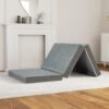 Tri Folding Memory Foam Mattress, 3 inch Tri Folding Mattress Topper, Twin Size - 38""x 75""x 3"", Grey - Image 2