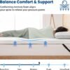3 Inch Gel Memory Foam Mattress Topper Queen for Back Pain Pressure Relief, Cooling Bed Topper with Washable Breathable Soft Cover, Non-Slip Straps Ventilated CertiPUR-US - Image 5