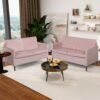 TYBOATLE Sofa Couch, Fabric Modern Small Loveseat for Living Room, 51" W Little Upholstered 2-Seater Mini Love Seats w/Iron Legs for Compact Small Space, Apartment, Bedroom, Dorm, Office (Pink) - Image 5