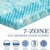 4 Inch Twin-XL Mattress Topper 7-Zone Memory Foam Mattress Topper - High Density Cooling Pad - Upgraded Ergonomics Memory Foam Mattress - Soft Bed Topper - CertiPUR-US and OEKO-TEX Certification - Image 7