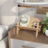 Wooden Tabletop Bookshelf Titled Desktop Bookshelf Cookbook Shelf,Small Bookcases for Magazine Books CDs,Book Rack Desk Book Organizer in Living Room/Office/Bedroom (Burlywood) - Image 5