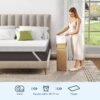 3 Inch Memory Foam Mattress Topper Queen, Multiple Bamboo Design, Bamboo Fabric Cover & Dual Bamboo Charcoal Foam, Bed Topper in a Box, Medium Firm, CertiPUR-US Certified - Image 8
