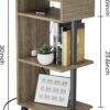 yamagahome End Table with Charging Station, 4-Tier Nightstand with Charger Station, Narrow Side Tables Living Room, Bedroom for Small Spaces, Small Bedside Table with USB Ports and Outlets, Beige - Image 7