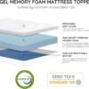 WAVV Gel Memory Foam Mattress Topper Cooling Mattress Pad Bed Medium Support,with Removable and Washable Cover,CertiPUR-US Certified. - Image 4