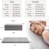 Tri-Fold Memory Foam Mattress, 4 inch Twin XL Folding Mattress with Collapsible and Washable Cover, Travel and Guest Mat, 80"×38"×4", Grey - Image 3