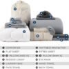 Bedsure Extra Long Twin XL Comforter Set - 14 Pieces Freshman Dorm Laundry Supplies, Grey Bed in a Bag with Comforter Sets, Towel Sets, Mattress Protector, Bedside Caddy, Laundry Bag and Eye Mask - Image 3