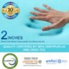 Bedluxury Dual Layer 3 Inch Memory Foam Mattress Topper Twin XL Size，2 Inch Gel Memory Foam and 1 Inch Cooling Pillow Top Mattress Pad Cover for Back Pain，Comfort Support & Pressure Relief - Image 5