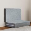 Tri Folding Memory Foam Mattress, 3 inch Tri Folding Mattress Topper, Twin Size - 38""x 75""x 3"", Grey - Image 6