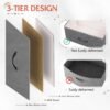 WLIVE Fabric Dresser for Bedroom, 6 Drawer Double Dresser, Storage Tower with Fabric Bins, Chest of Drawers for Closet, Living Room, Hallway, Dark Grey - Image 8