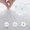 3 Inch Memory Foam Mattress Topper Queen, Multiple Bamboo Design, Bamboo Fabric Cover & Dual Bamboo Charcoal Foam, Bed Topper in a Box, Medium Firm, CertiPUR-US Certified - Image 5