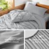 Bedsure Twin XL Comforter Set - Extra Long 5 Pieces Dorm Bedding Sets, Pinch Pleat Grey Bed in a Bag with Comforter, Sheets, Pillowcase & Sham - Image 6