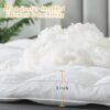 WhatsBedding 3 Inch Memory Foam Mattress Topper Twin Size, 1600 GSM Shredded Memory Foam Filled Pillow Top, Fluffy & Soft Bed Topper, 4 Anchor Elastic Bands, Anti-Slip Bottom, 39x75 - Image 3