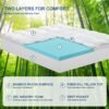Bedluxury Dual Layer 3 Inch Memory Foam Mattress Topper Twin XL Size，2 Inch Gel Memory Foam and 1 Inch Cooling Pillow Top Mattress Pad Cover for Back Pain，Comfort Support & Pressure Relief - Image 4