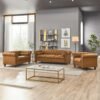 Air Leather Upholstered Sofa Couch Set of 2, 2-Piece Living Room Set, Including Rolled Arm 3-Seater Sofa and Loveseat - Image 7