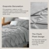 Bedsure Twin XL Comforter Set - Extra Long 5 Pieces Dorm Bedding Sets, Pinch Pleat Grey Bed in a Bag with Comforter, Sheets, Pillowcase & Sham - Image 5