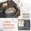 WLIVE Fabric Dresser for Bedroom, 6 Drawer Double Dresser, Storage Tower with Fabric Bins, Chest of Drawers for Closet, Living Room, Hallway, Dark Grey - Image 6