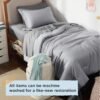 Bedsure Extra Long Twin XL Comforter Set - 14 Pieces Freshman Dorm Laundry Supplies, Grey Bed in a Bag with Comforter Sets, Towel Sets, Mattress Protector, Bedside Caddy, Laundry Bag and Eye Mask - Image 7