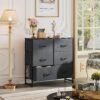 WLIVE Fabric Dresser for Bedroom, 6 Drawer Double Dresser, Storage Tower with Fabric Bins, Chest of Drawers for Closet, Living Room, Hallway, Dark Grey - Image 3