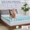 4 Inch Twin-XL Mattress Topper 7-Zone Memory Foam Mattress Topper - High Density Cooling Pad - Upgraded Ergonomics Memory Foam Mattress - Soft Bed Topper - CertiPUR-US and OEKO-TEX Certification - Image 5