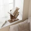 Tajsoon Tree Bookshelf 3 Tier Book Storage Organizer Shelves, Desktop Bookshelf Floor Standing Bookcase Display for CDs/Magazine/Books, Small Bookshelf for Bedroom, Living Room Office, Rustic Brown - Image 10