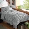 Bedsure Twin XL Comforter Set - Extra Long 5 Pieces Dorm Bedding Sets, Pinch Pleat Grey Bed in a Bag with Comforter, Sheets, Pillowcase & Sham - Image 2