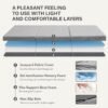 Tri-Fold Memory Foam Mattress, 4 inch Twin XL Folding Mattress with Collapsible and Washable Cover, Travel and Guest Mat, 80"×38"×4", Grey - Image 5