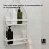 Umbra Flex Hanging Shower Caddy, Bathtub Shelf and Bathroom Organizer, White - Image 7