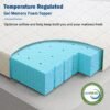 3 Inch Gel Memory Foam Mattress Topper Queen for Back Pain Pressure Relief, Cooling Bed Topper with Washable Breathable Soft Cover, Non-Slip Straps Ventilated CertiPUR-US - Image 3