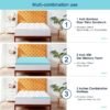 Bedluxury Dual Layer 3 Inch Memory Foam Mattress Topper Twin XL Size，2 Inch Gel Memory Foam and 1 Inch Cooling Pillow Top Mattress Pad Cover for Back Pain，Comfort Support & Pressure Relief - Image 3