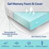 3 Inch Gel Memory Foam Mattress Topper King Size for Back Pain, Cooling Mattress Pad Bed Topper with Removable and Washable Bamboo Cover, CertiPUR-US & Oeko-Tex Certified – White - Image 5