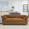 Air Leather Upholstered Sofa Couch Set of 2, 2-Piece Living Room Set, Including Rolled Arm 3-Seater Sofa and Loveseat - Image 9