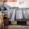 Bedsure Extra Long Twin XL Comforter Set - 14 Pieces Freshman Dorm Laundry Supplies, Grey Bed in a Bag with Comforter Sets, Towel Sets, Mattress Protector, Bedside Caddy, Laundry Bag and Eye Mask - Image 5